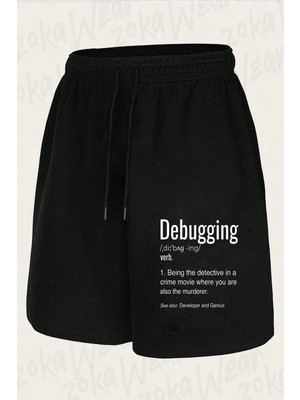 Zoka Wear Unisex Debugging Definition Tasarım Baskılı Şort