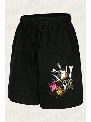 Zoka Wear Unisex One Punch Tasarım Baskılı Şort