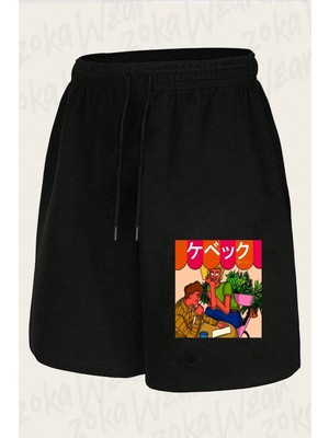 Zoka Wear Unisex Ween Quebec Cover Tasarım Baskılı Şort
