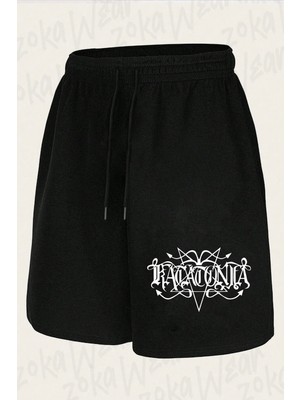 Zoka Wear Unisex Logo V2 Katatonia Tasarım Baskılı Şort