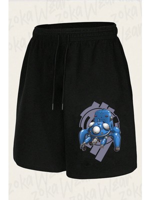 Zoka Wear Unisex Ghost In The Shell Tachicoma Tasarım Baskılı Şort