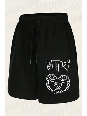 Zoka Wear Unisex Bathory Tasarım Baskılı Şort