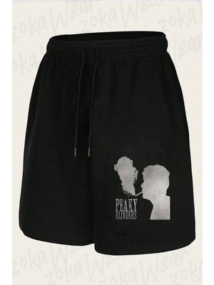 Zoka Wear Unisex Smoke Peaky Blinders Tasarım Baskılı Şort