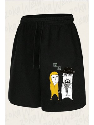 Zoka Wear Unisex Breaking Bad Heisenberg Tasarım Baskılı Şort