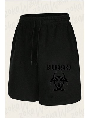 Zoka Wear Unisex Biohazard 2 Tasarım Baskılı Şort