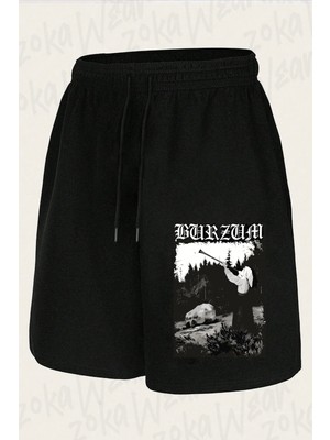 Zoka Wear Unisex Burzum V2 Tasarım Baskılı Şort