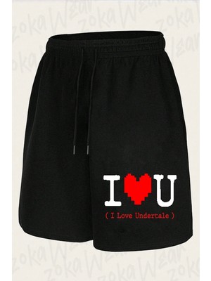Zoka Wear Unisex Undertale Sans V21 Tasarım Baskılı Şort