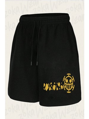 Zoka Wear Unisex Trafalgar Law Design Tasarım Baskılı Şort