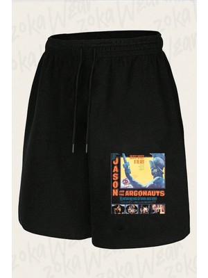 Zoka Wear Unisex Jason And The Argonauts Movie Poster Tasarım Baskılı Şort