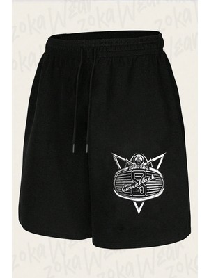 Zoka Wear Unisex Scorpions Tasarım Baskılı Şort