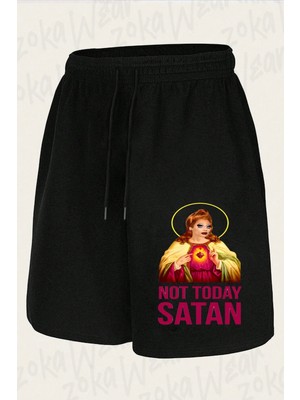 Zoka Wear Unisex Bianca Del Rio Not Today Satan Rupaul's Drag Race Tasarım Baskılı Şort