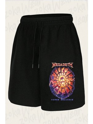 Zoka Wear Unisex Megadeth Super Tasarım Baskılı Şort