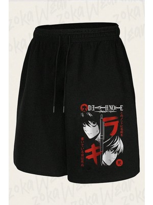 Zoka Wear Unisex Death Note L Karakter3 Tasarım Baskılı Şort