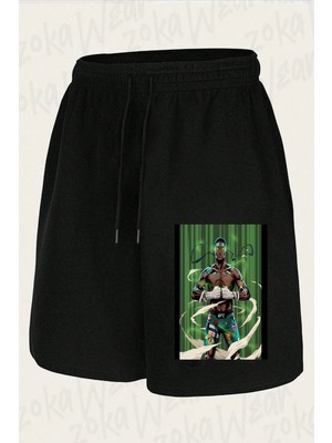zoka wear unisex  adesanya ufc middleweight champion art tasarım baskılı şort