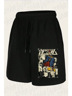 Zoka Wear Unisex Gundam The First Tasarım Baskılı Şort