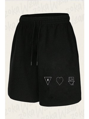 Zoka Wear Unisex Logo V2 The Neighbourhood Tasarım Baskılı Şort