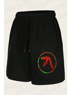 Zoka Wear Unisex Aphex Twin V2 Tasarım Baskılı Şort