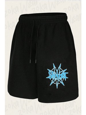 Zoka Wear Unisex Slipknot V26 Tasarım Baskılı Şort