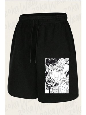 Zoka Wear Unisex Tokyo Revengers Kazutora Hanemiya Tasarım Baskılı Şort