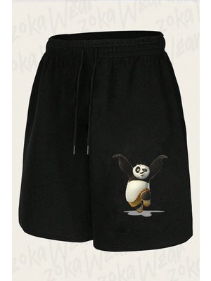 Zoka Wear Unisex Panda V2 Tasarım Baskılı Şort