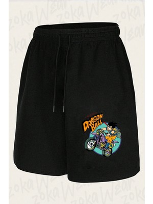 Zoka Wear Unisex Dragon Ball Manga Tasarım Baskılı Şort