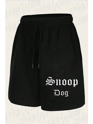 Zoka Wear Unisex Snoop Dogg Text Tasarım Baskılı Şort