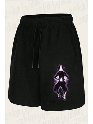 Zoka Wear Unisex Meditating Avatar Aang Tasarım Baskılı Şort