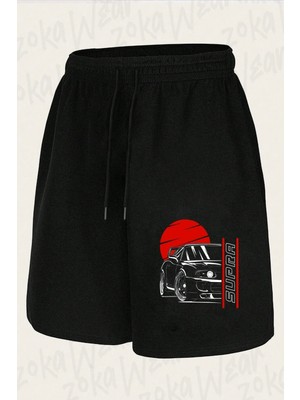 Zoka Wear Unisex Supra Spor Araba Tasarım Baskılı Şort