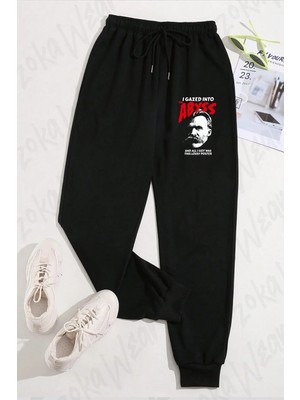 Zoka Wear Unisex Filozof Abyss Baskılı Eşofman Altı