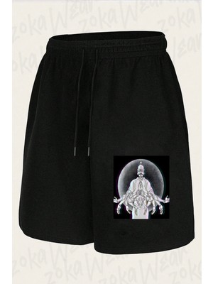 Zoka Wear Unisex Netero Tasarım Baskılı Şort