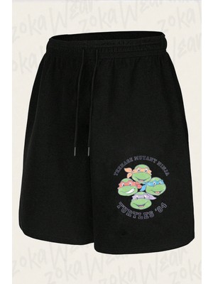 Zoka Wear Unisex Teenage Mutant Ninja Turtle V8 Tasarım Baskılı Şort