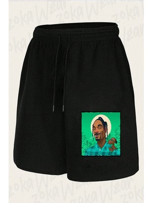 Zoka Wear Unisex Snoop Dogg2 Tasarım Baskılı Şort