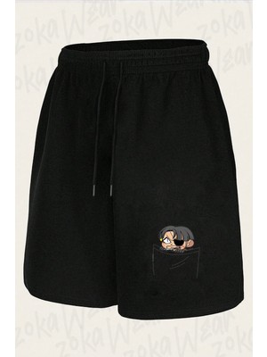Zoka Wear Unisex Pocket Majima Tasarım Baskılı Şort