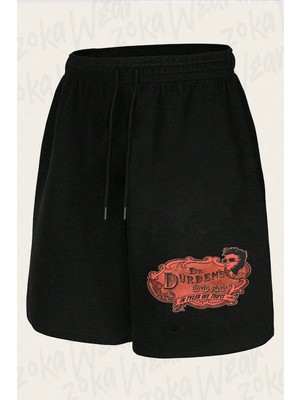 Zoka Wear Unisex Fight Club (Tyler Durden) V6 Tasarım Baskılı Şort