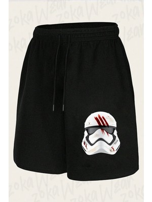 Zoka Wear Unisex Starwars Karakteri Maskes Tasarım Baskılı Şort