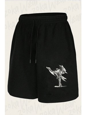 Zoka Wear Unisex Karate Temalı Tasarım Baskılı Şort