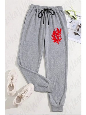 Zoka Wear Unisex Itachi Uchiha Naruto Manga Red Baskılı Eşofman Altı
