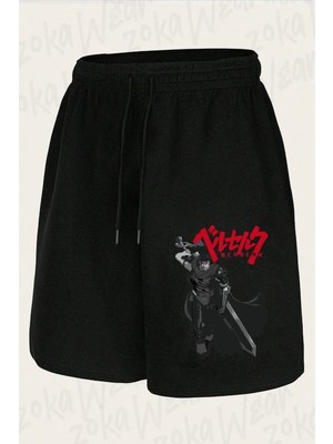 Zoka Wear Unisex Berserk Guts Anime 2 Tasarım Baskılı Şort