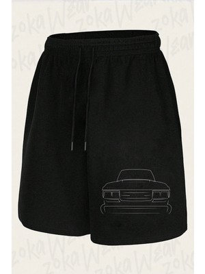 Zoka Wear Unisex Toyota Landcruiser 60 Tasarım Baskılı Şort
