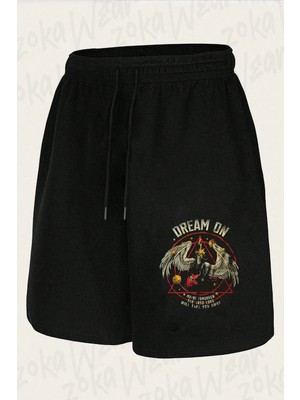Zoka Wear Unisex Dream On Aerosmith Tasarım Baskılı Şort