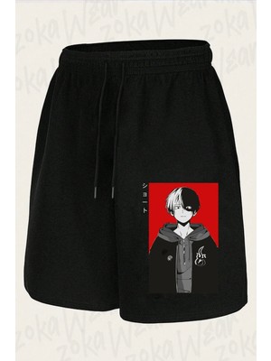 Zoka Wear Unisex My Hero Academia Shoto Todoroki3 Tasarım Baskılı Şort