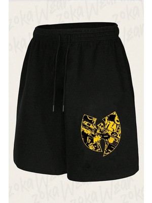 Zoka Wear Unisex Wu Tang Clan V21 Tasarım Baskılı Şort