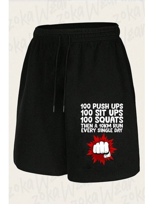 Zoka Wear Unisex Workout One Punch Man Tasarım Baskılı Şort