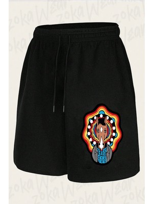 Zoka Wear Unisex Bojack Horseman V2 Tasarım Baskılı Şort