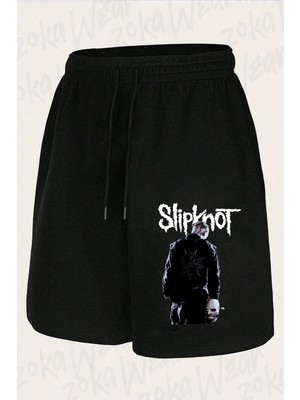 Zoka Wear Unisex Slipknot V21 Tasarım Baskılı Şort