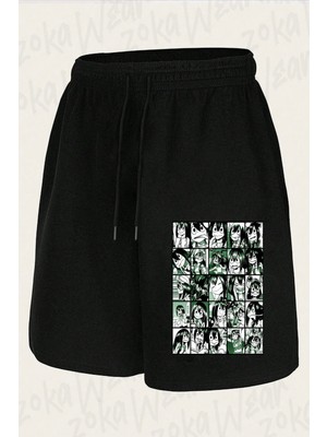 Zoka Wear Unisex My Hero Academia Tsuyu Asui Tasarım Baskılı Şort