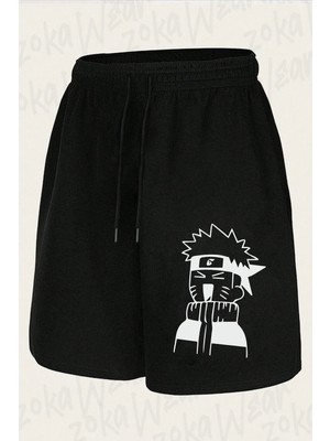 Zoka Wear Unisex Naruto Uzumaki V2 Tasarım Baskılı Şort