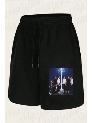 Zoka Wear Unisex Stray Kids K Pop 3 Tasarım Baskılı Şort