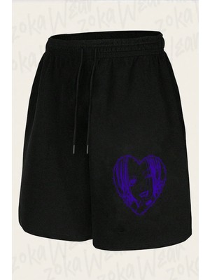 Zoka Wear Unisex Black Stones (Nana Osaki) V4 Tasarım Baskılı Şort