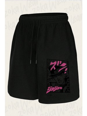 Zoka Wear Unisex Jotaro Kujo Jojo Tasarım Baskılı Şort